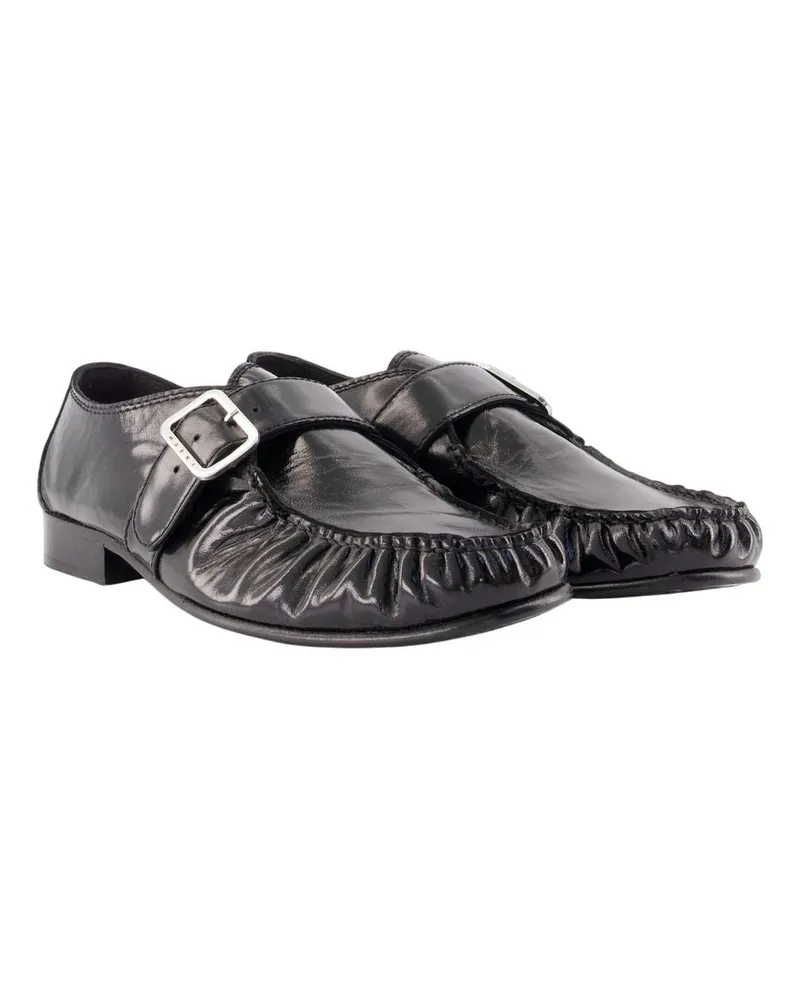 Marni Men's Loafers -  Leather Black Lambskin Shoes Flat-Shoes Black