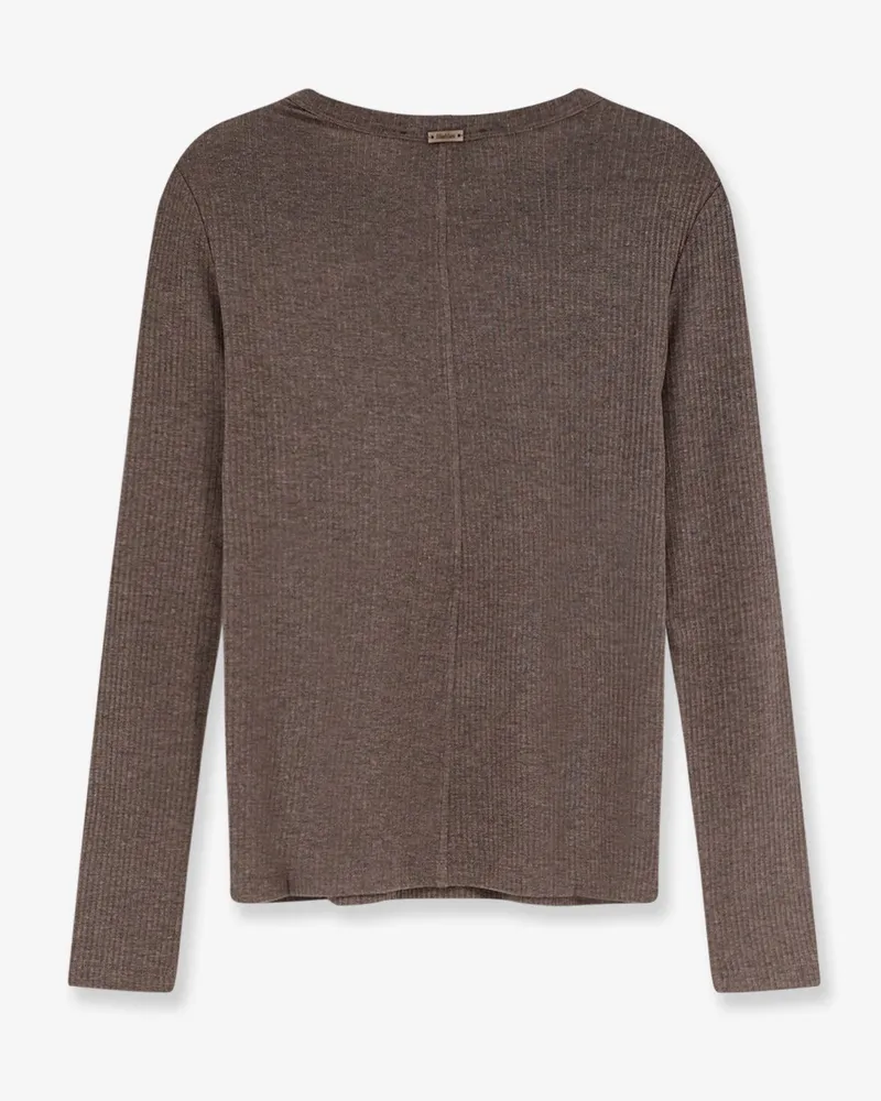 Max Mara Women's T-Shirt Mxmsalmone Brown Lyocell And Silk T-Shirts & Jerseys Brown