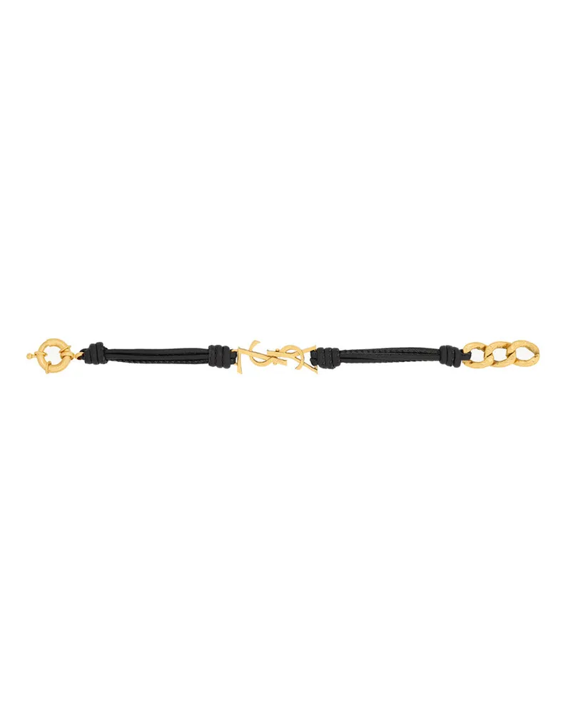 Saint Laurent Women's Bracelet Q_nappa Paris Metallic Leather Bracelets Metallic