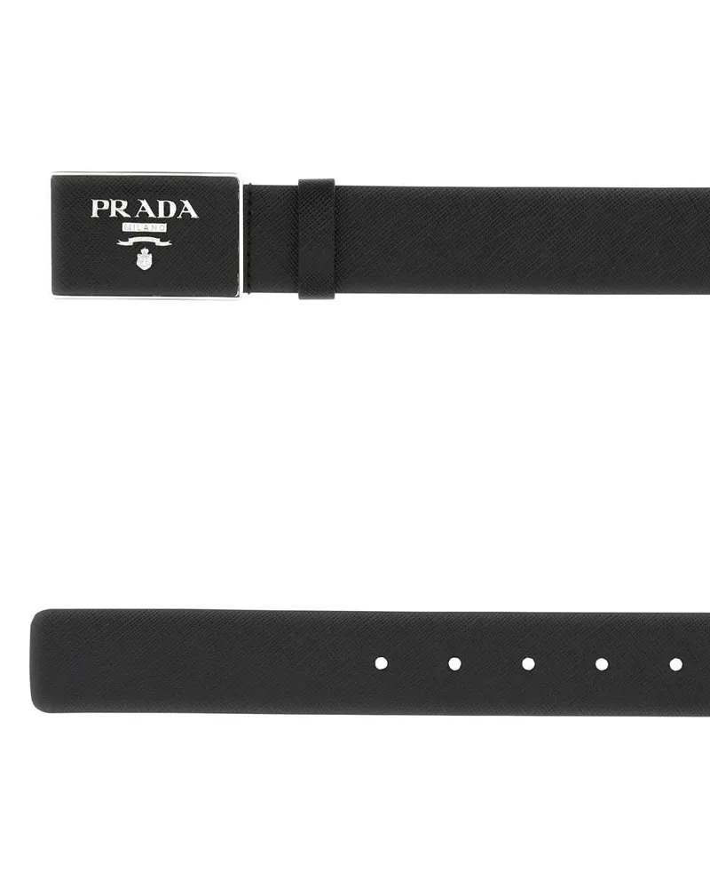 Prada Men's Belt Black Calfskin Black