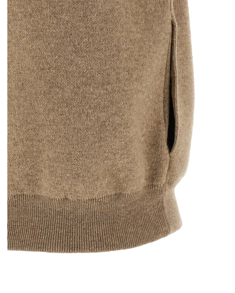 Brunello Cucinelli Cashmere Knit Vest — Beige Beige
