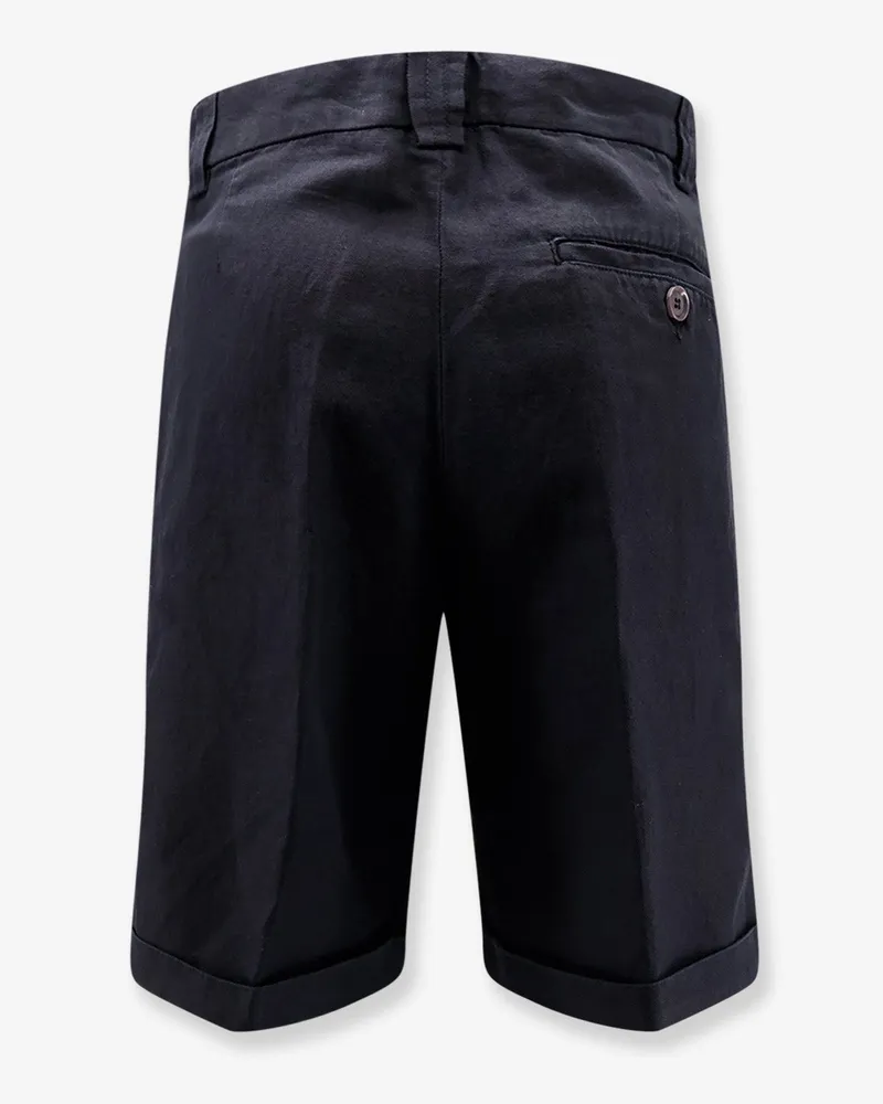 ASPESI Women's Shorts Cotton-Linen Blue Blue
