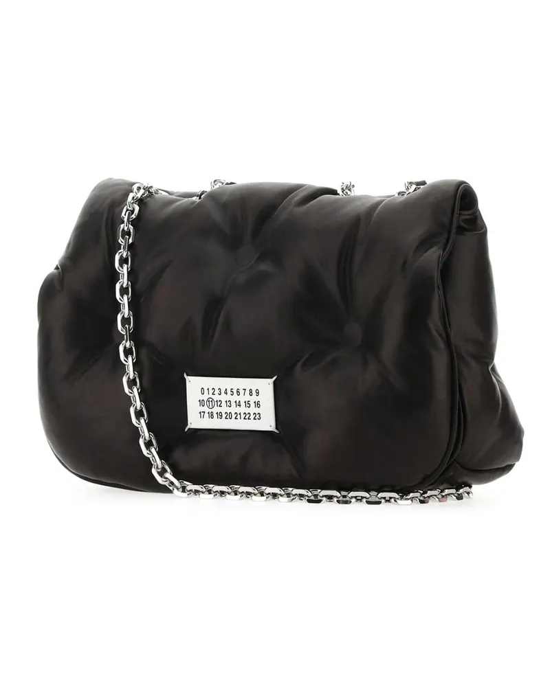 Maison Margiela Women's Black Nappa Leather Medium Glam Slam Shoulder Bag T8013 Borse A Tracolla Black