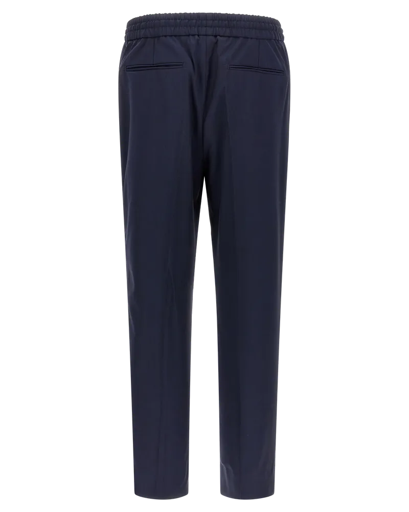 Brioni Men's Blue Wool Casual Pants Navy