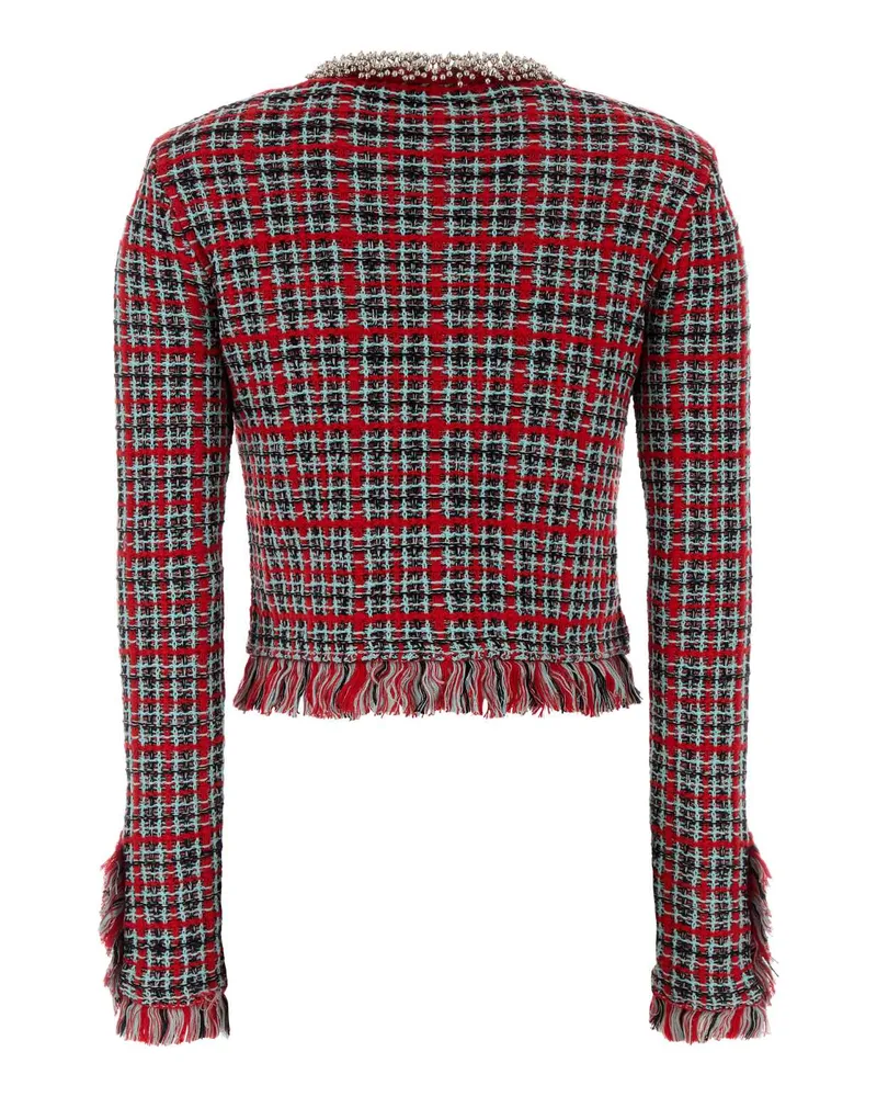 Self-Portrait Check Jacket — Red Red