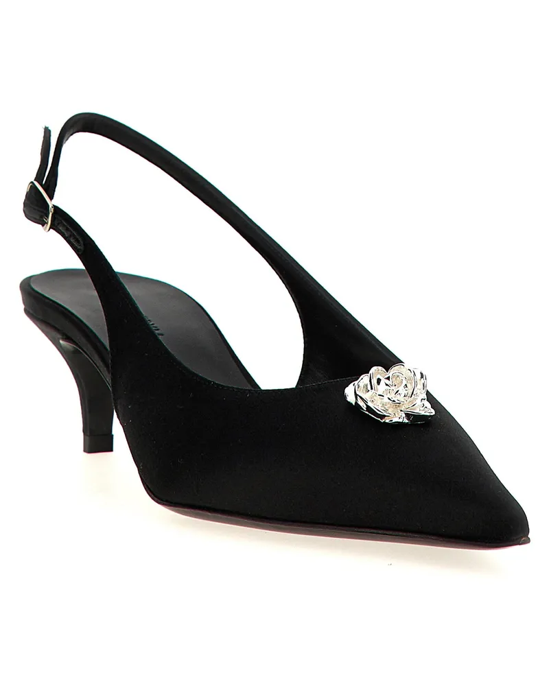 Magda Butrym Rosetta Slingback Heel — Black Black
