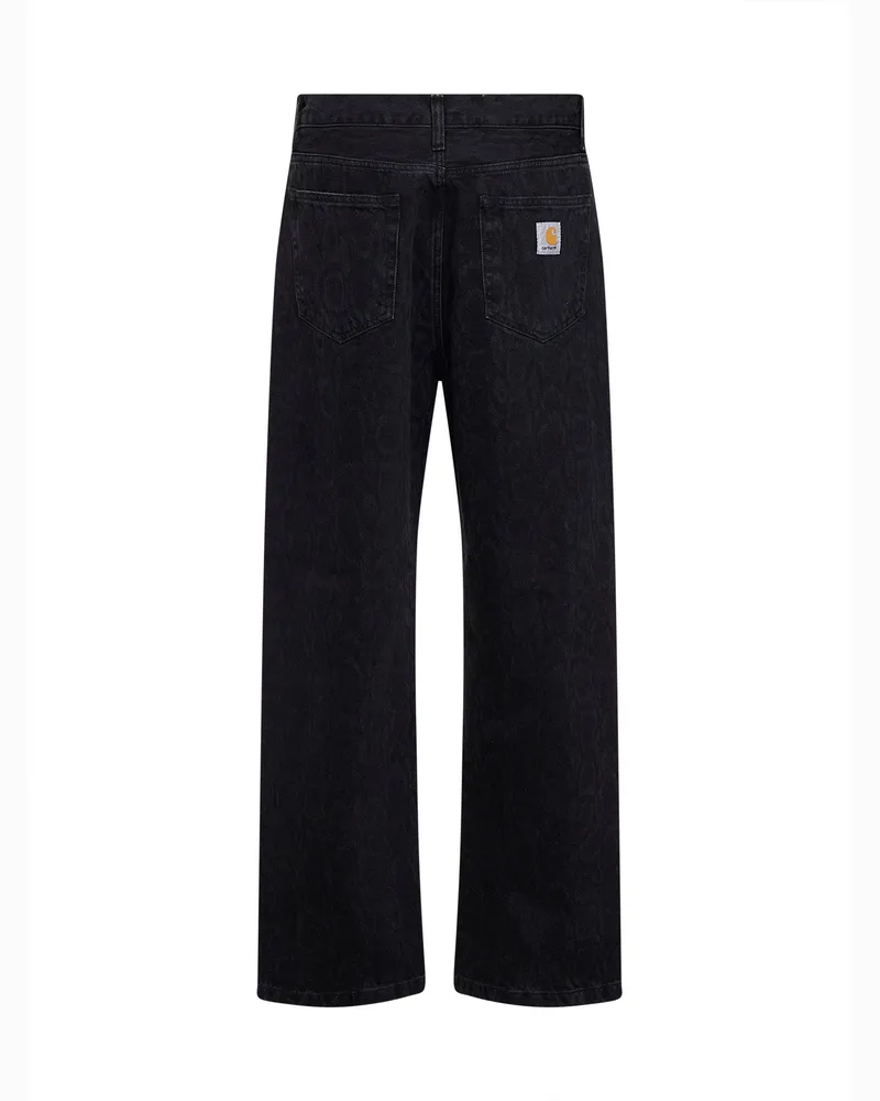 Carhartt WIP Men's Denim Jeans Landon Black Cotton Black