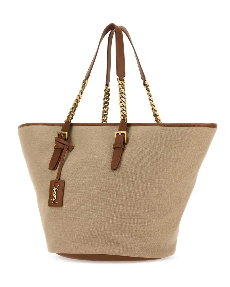 Saint Laurent Women's Lauren Tote Beige Leather Beige