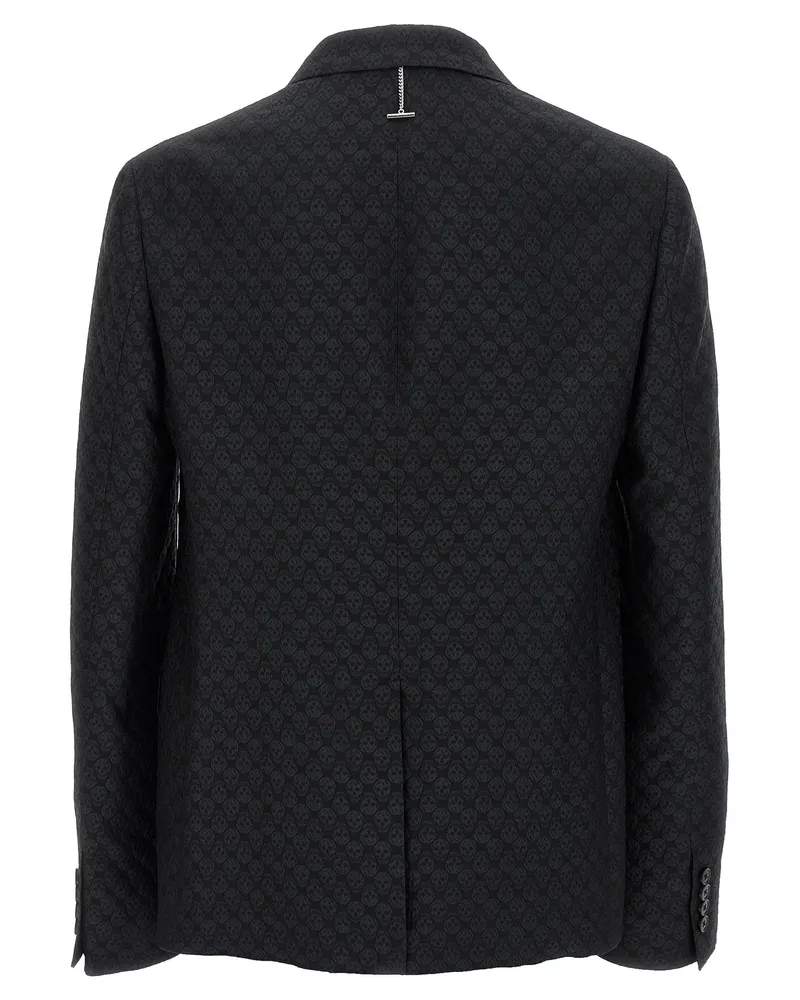 Alexander McQueen Skull Jacquard Blazer — Black Black