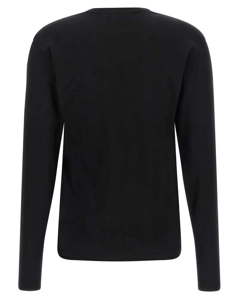 Christophe Lemaire Cotton Jersey Crewneck Sweater — Black Black