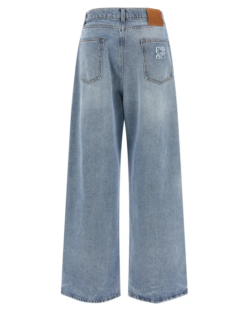 Giuseppe di Morabito Crystal-Embellished Jeans — Light blue Light