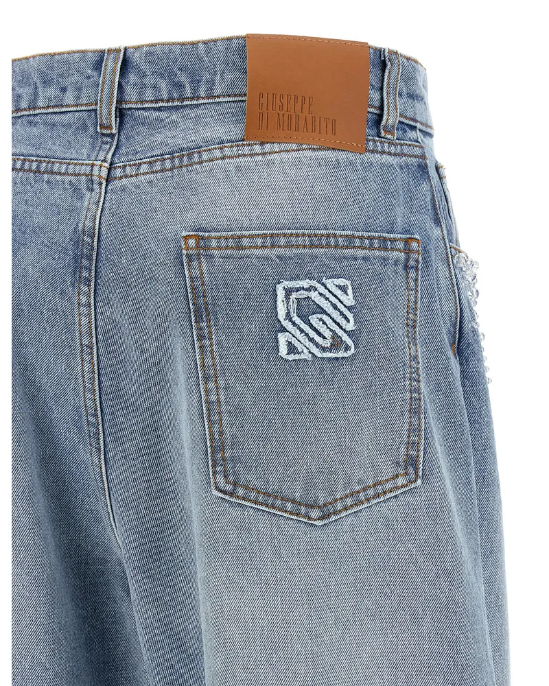 Giuseppe di Morabito Crystal-Embellished Jeans — Light blue Light