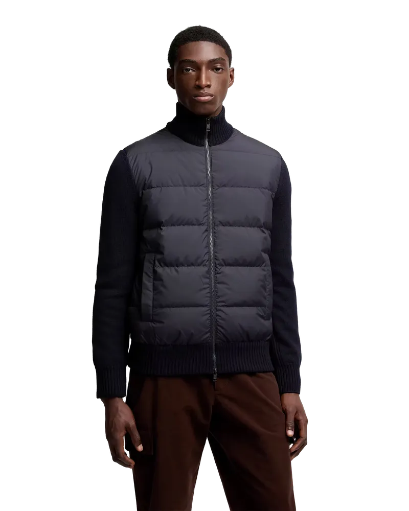 Moncler Men's Cardigan Doudoune Archivio Bleu Marine Blue Jacket Navy