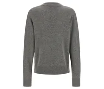 Teddy Bear Intarsia Graphic Sweater — Grey