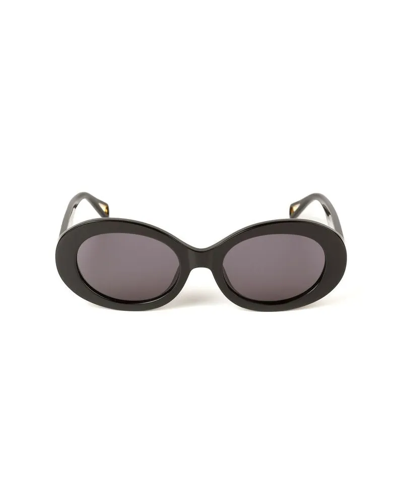 Zadig & Voltaire Women's Sunglasses Glossy Black Acetate Eyewear Black