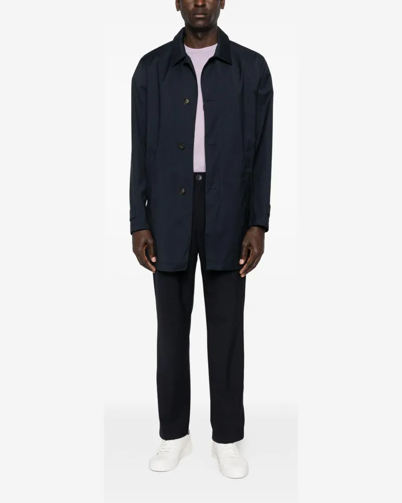Herno Men's Jacket Virgin Wool Blue Blue