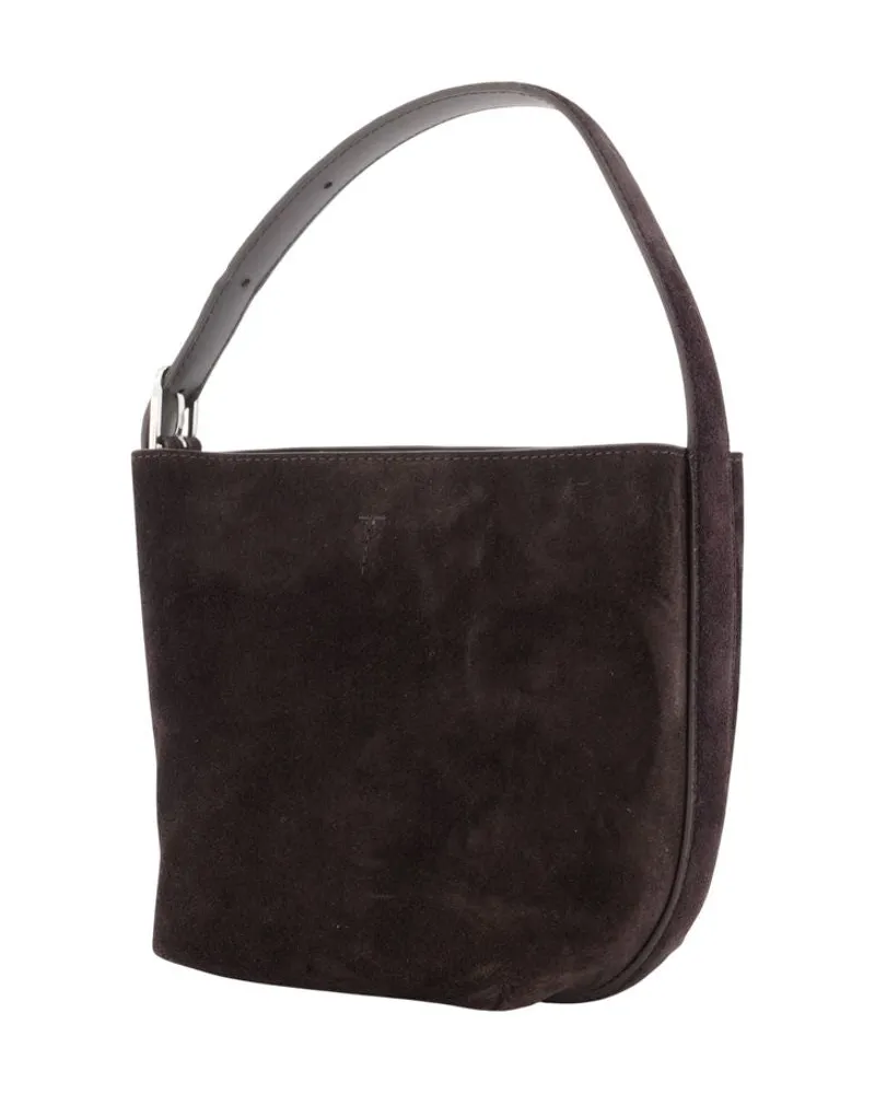 Totême Women's Petite Belted Shopper Bag -  Leather Brown Calfskin Totes-Shopping-Bags Brown
