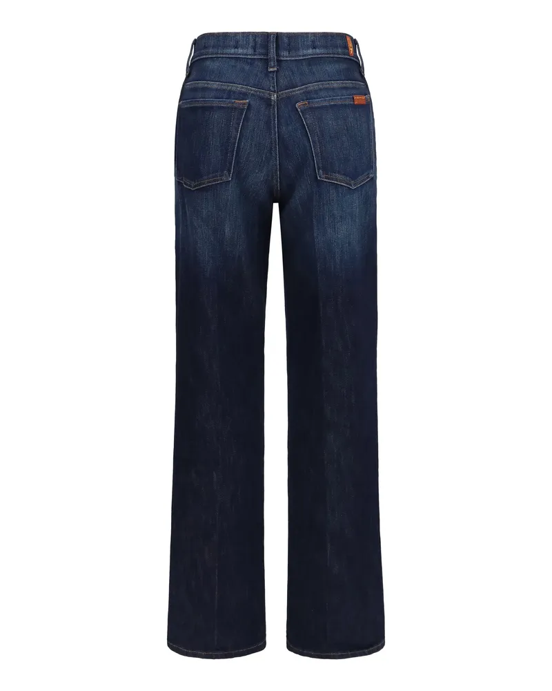 7 for all mankind Two-Tone Vintage Wash Jeans — Blue Blue