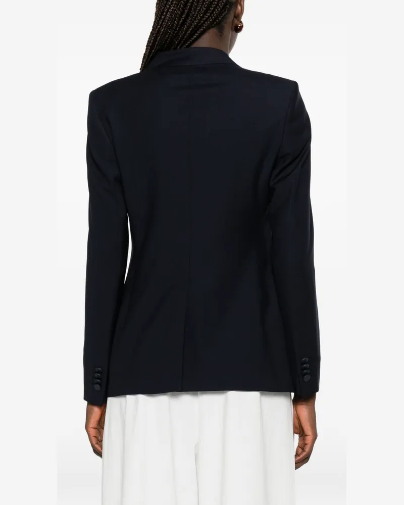 Tagliatore Double-Breasted Wool Blazer — Black Black