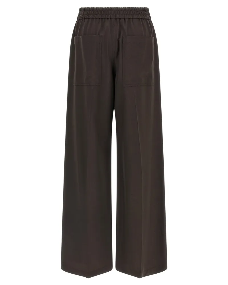 Brunello Cucinelli Cool Wool Trousers — Charcoal Charcoal