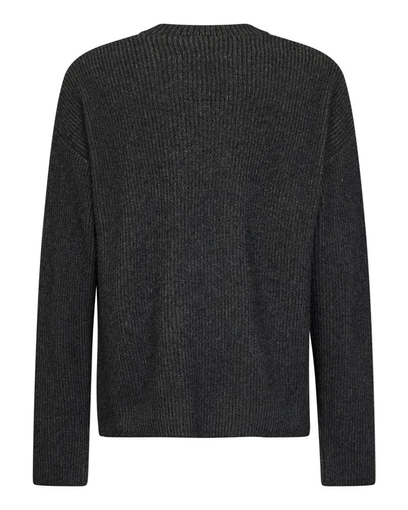 Uma Wang Men's Ribbed Cashmere Crewneck Sweater Grey Gray