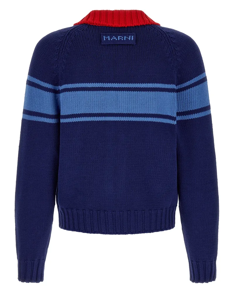 Marni Men's Blue Cotton Cardigan Clothing Navy