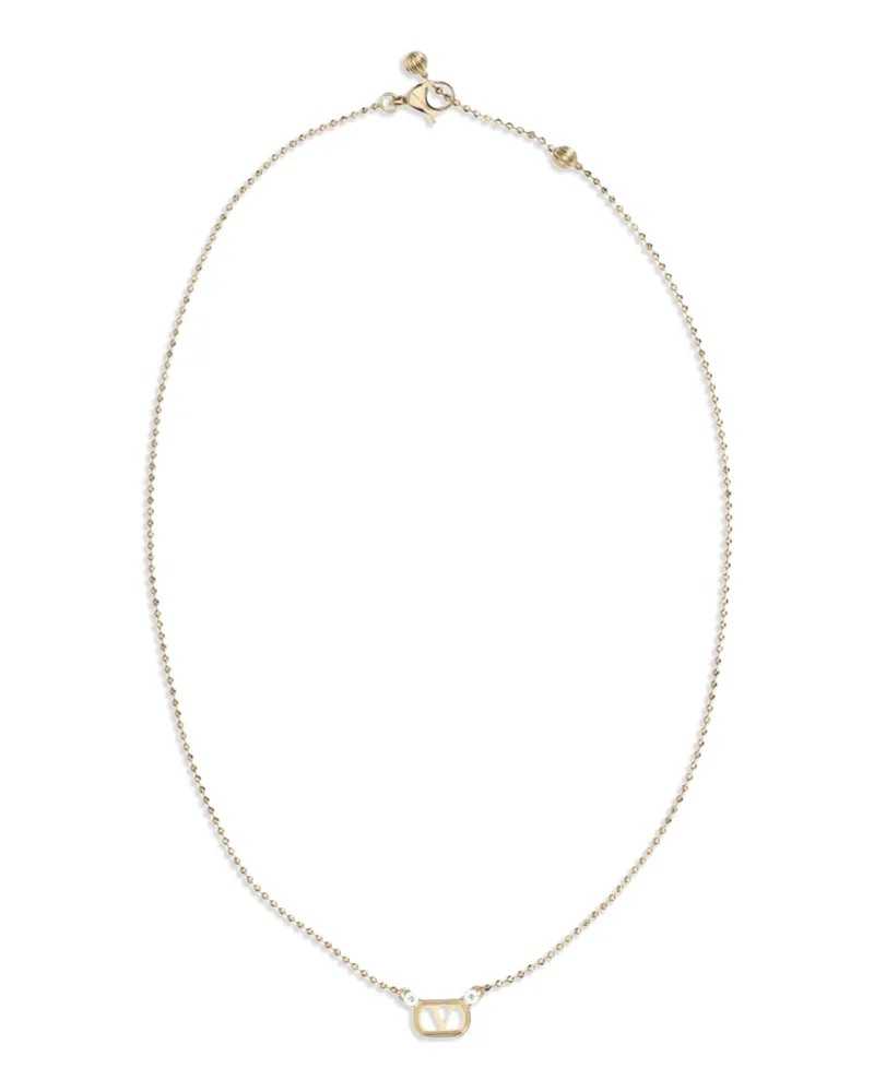 Valentino Garavani Women's Necklace Ovalette Gold-Crystal Brass Necklaces Gold/crystal Gold