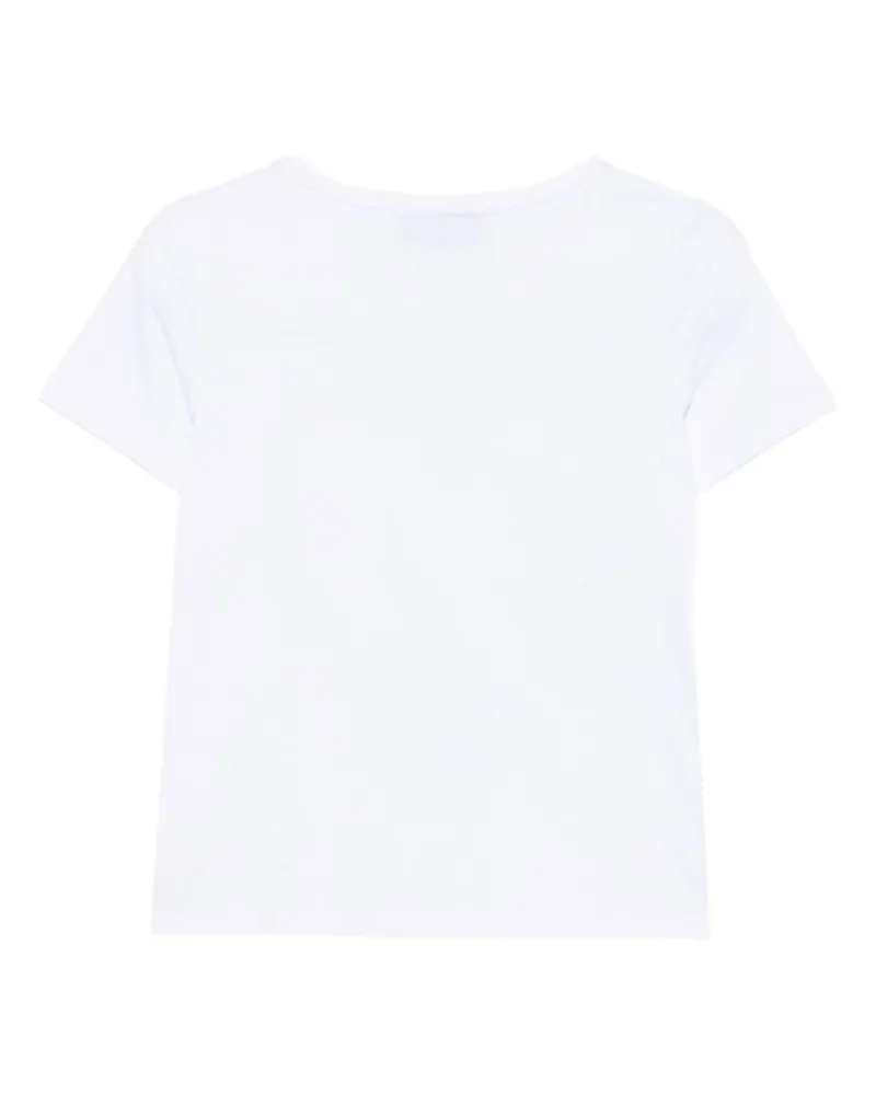 Alessandro Enriquez Heart-Print Cotton T-Shirt — White White