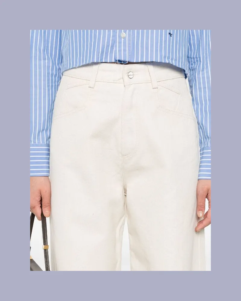Kiton Women's High-Waisted Straight-Leg Jeans Ss24 W Light