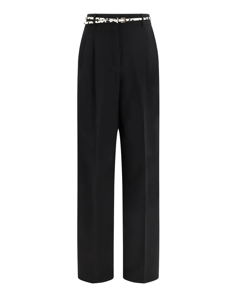 Max Mara High-Waisted Cady Trousers — Black Black