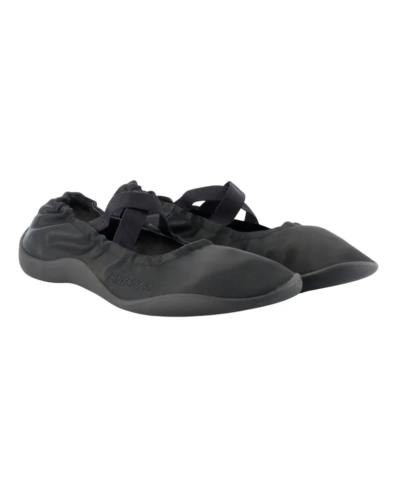 Balenciaga Women's Shibuya Ballerinas -  Synthetic Multicolor Plastic Shoes Flat-Shoes Black