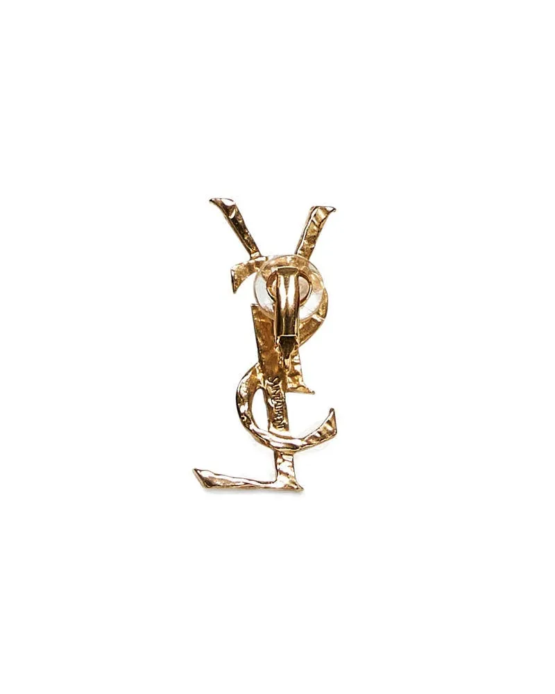 Saint Laurent Women's Single Earring Cassandre Gold Brass Earrings Gold