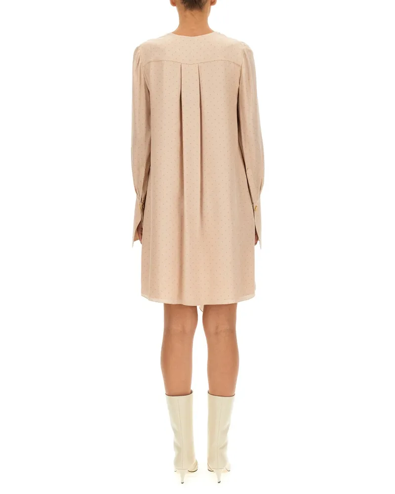 Fendi Crepe V-Neck Dress — Ivory Ivory