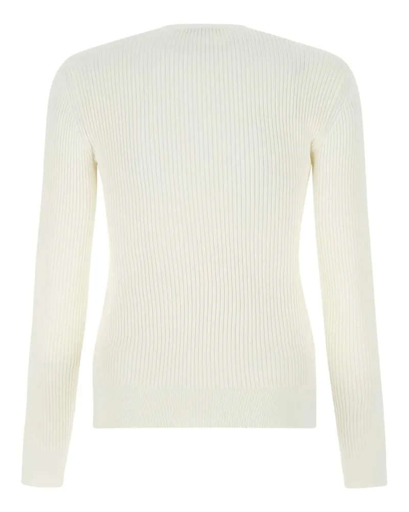 Alexander McQueen Women's Ivory Stretch Viscose Sweater 9038 Exterior: Elastane Maglieria Ivory
