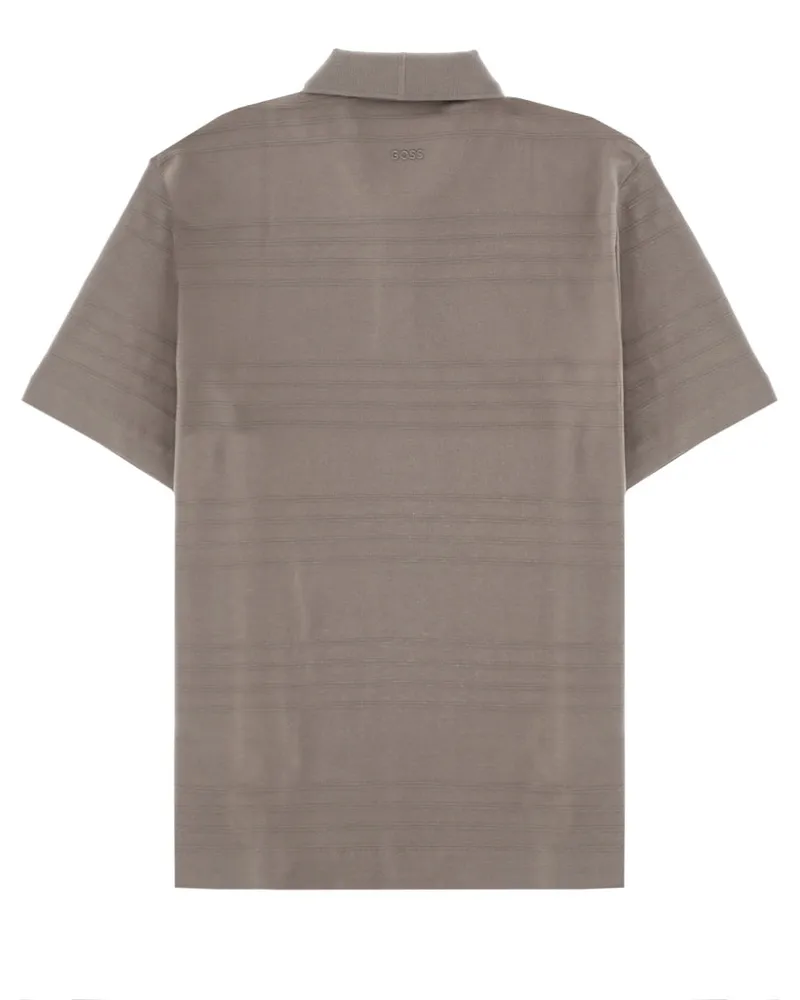 HUGO BOSS Logo Cotton Polo Shirt — Beige Beige