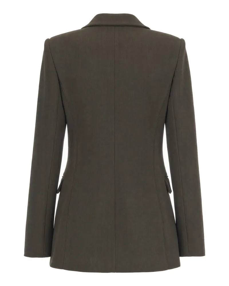 Patrizia Pepe Tailored Peak Lapel Blazer — Green Green