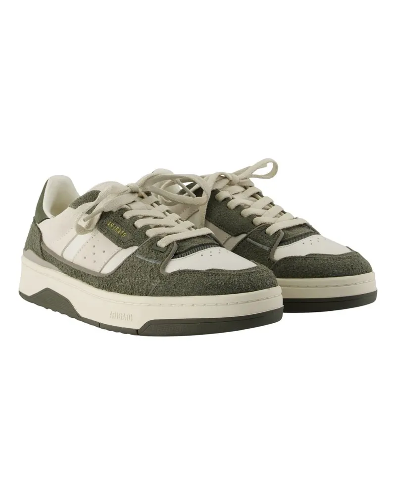 Axel Arigato Men's Clay Sneakers -  Leather Khaki Calfskin Shoes Green