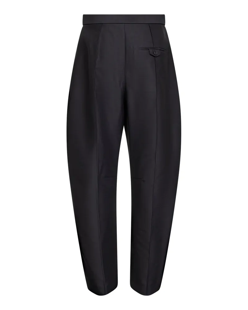 KHAITE Women's Black Wool And Silk Faille Jude Trousers Virgin Black