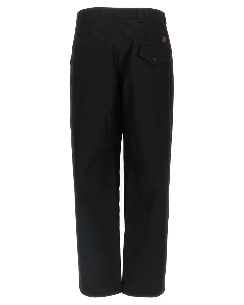 Gucci Men's Black Cotton Casual Pants Black