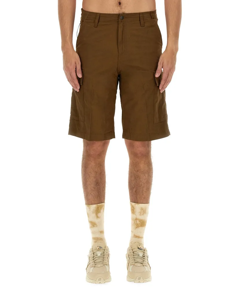 Carhartt WIP Cotton Bermuda Shorts — Brown Brown