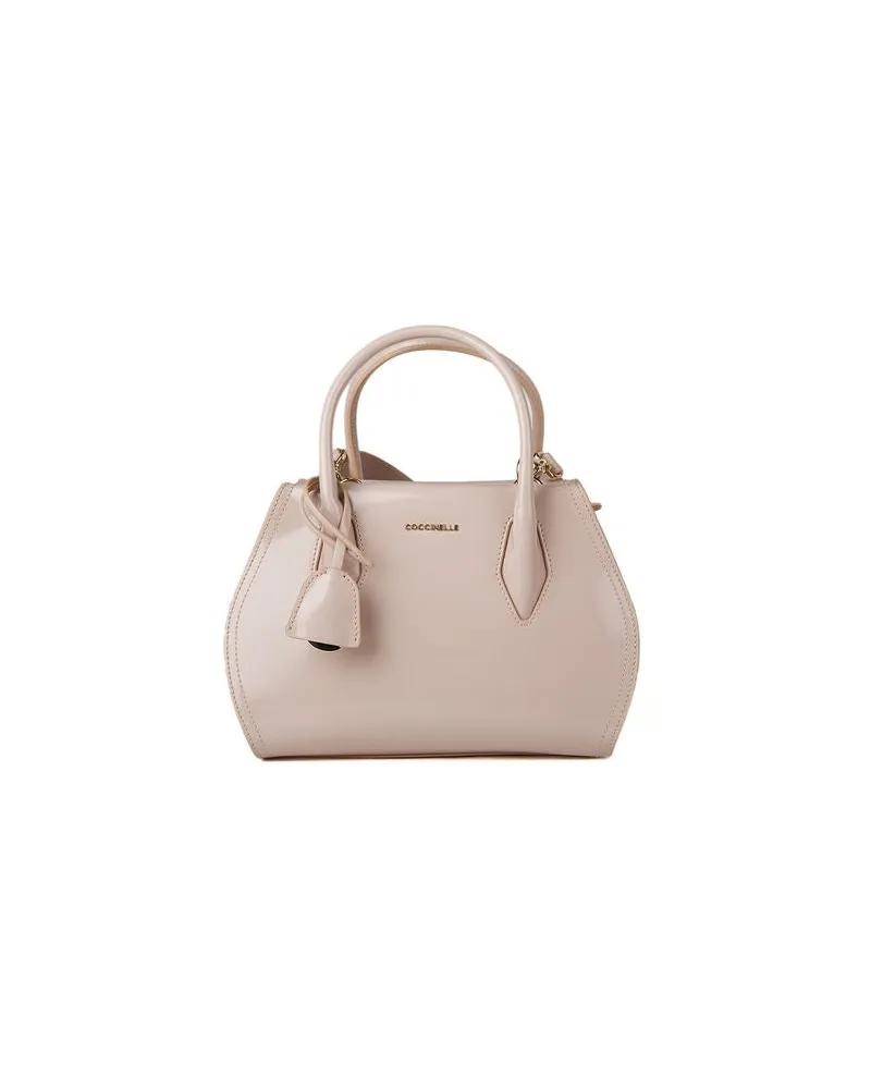Coccinelle Women's Handbag Beige Calf Split Bags - Handbags Beige