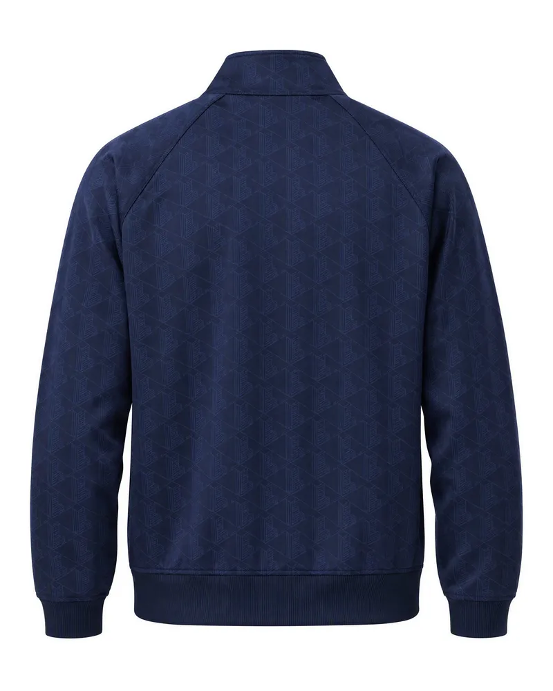 Lacoste Jacquard Monogram Zip Jacket — Navy Navy
