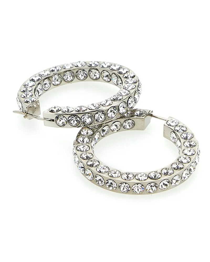 Amina Muaddi Whicrysilbase Orecchini Earrings Silver