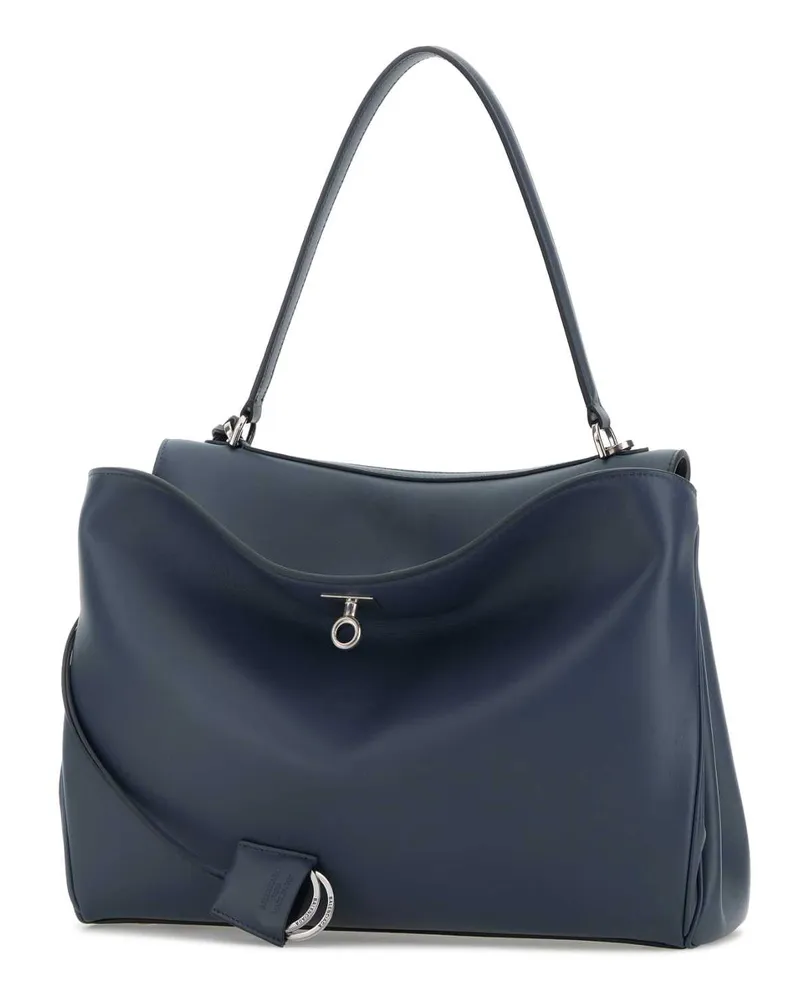 Balenciaga Women's Air Force Blue Leather Medium Rodeo Handbag Faded Dark T Domesticated Calf Le Borse A Mano Bag Navy