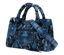 Women's Le City Top Handle Bag Blue Calfskin