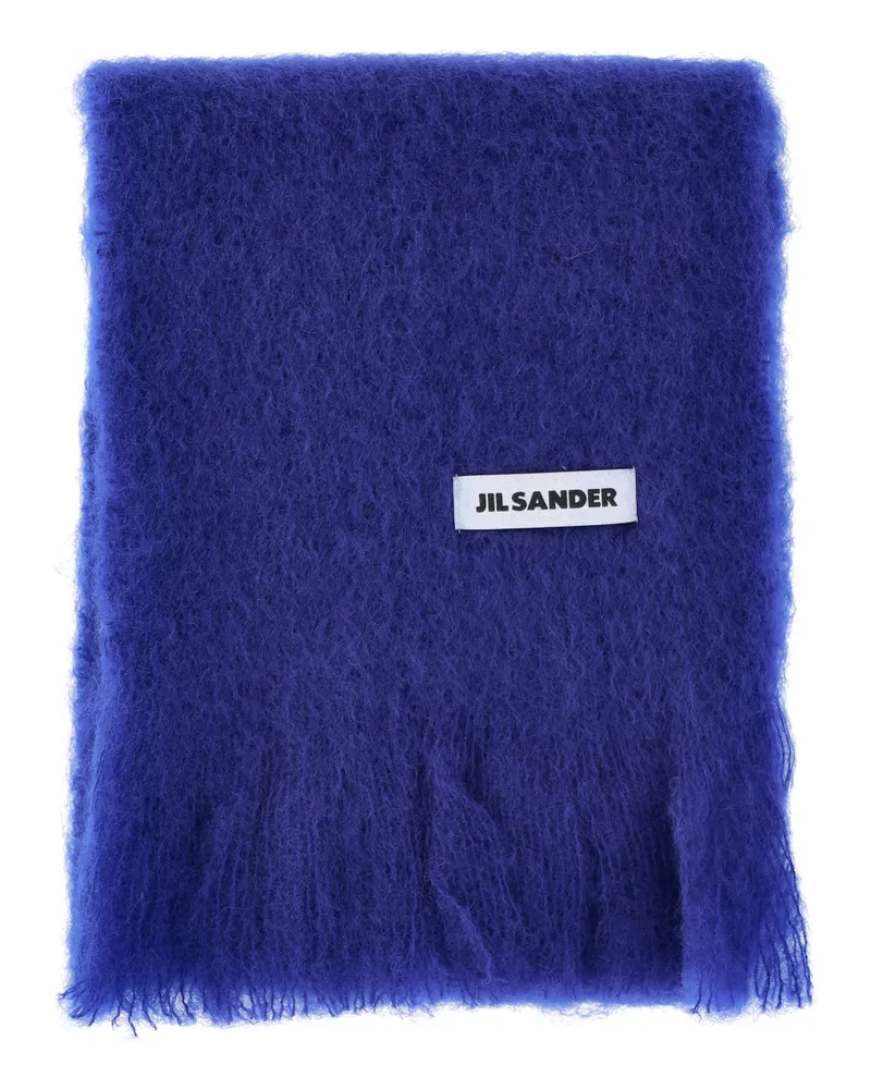 Jil Sander Women's Scarfs Blue Mohair Blue