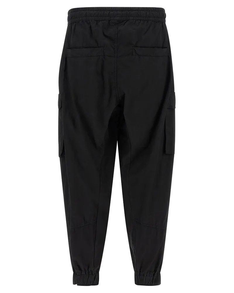 THOM KROM Wrinkled-Effect Organic Cotton Cargo Pants — Black Black