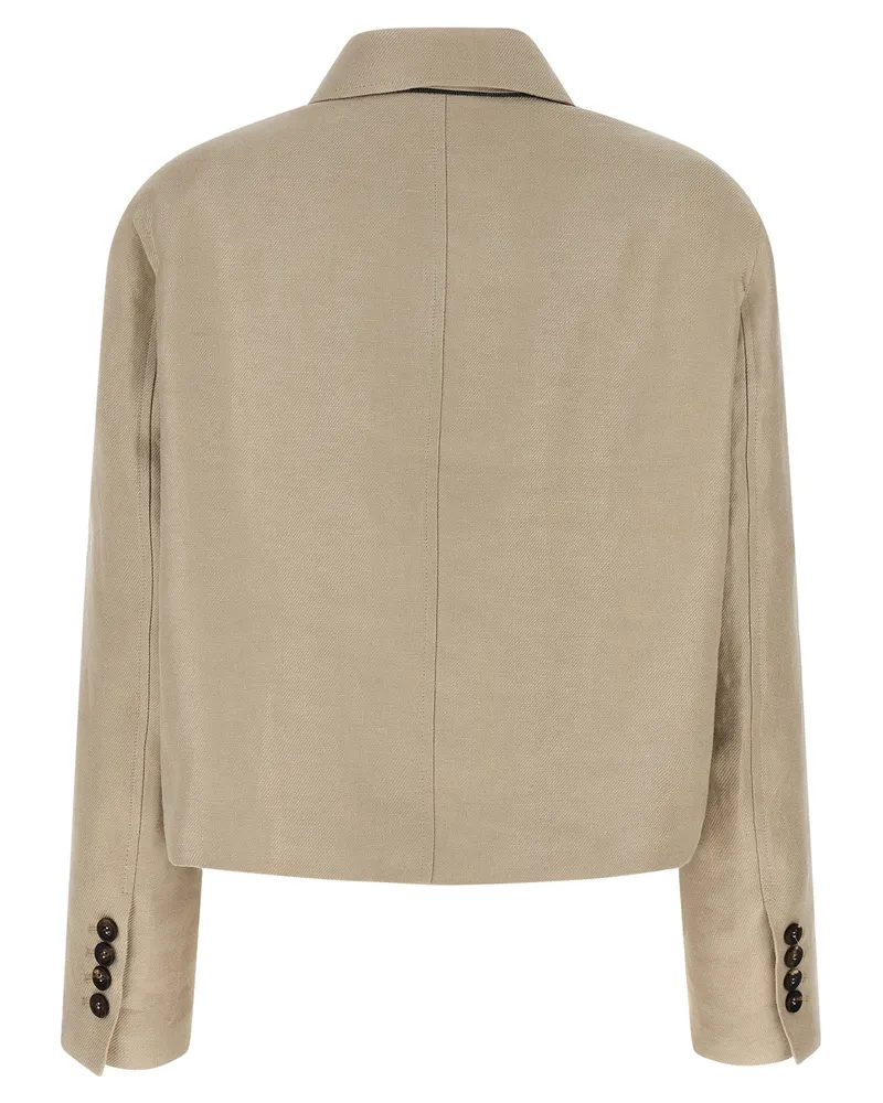 Brunello Cucinelli Linen Jacket — Beige Beige