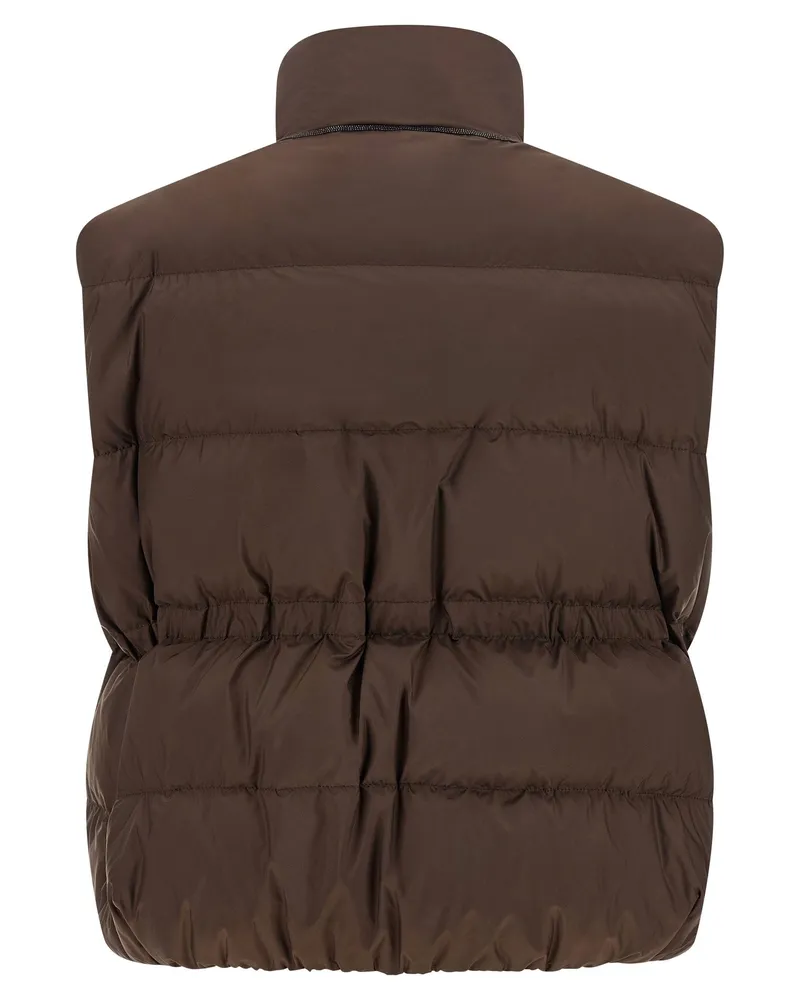 Brunello Cucinelli Monile Vest — Brown Brown