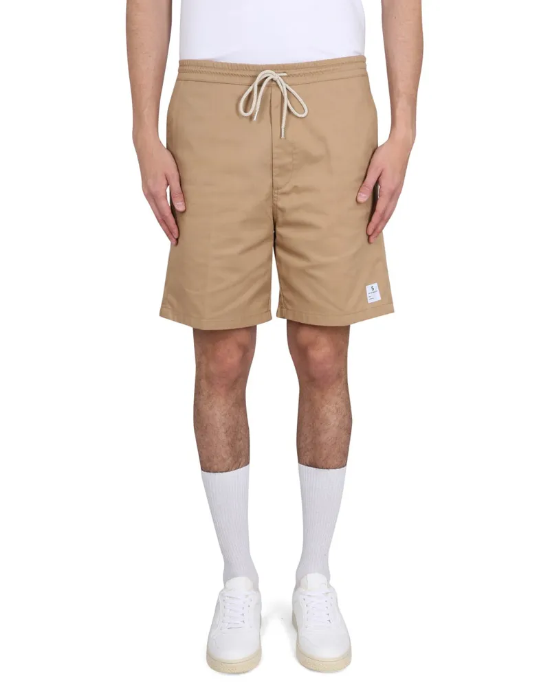 Department 5 Drawstring Bermuda Shorts — Beige Beige
